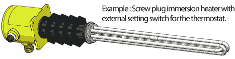 immersion heaters with screw plug