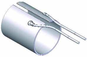 sortie fils sous bossages de chaque cot� de l'ouverture