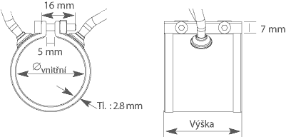 Tryskov� tělesa se sl�dovou izolac� CMB - rozměry 